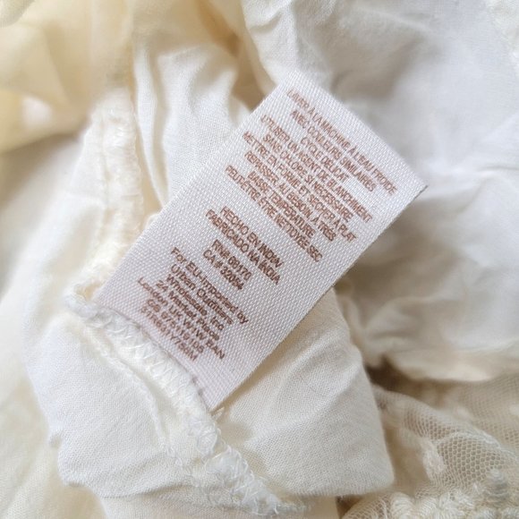 Free People Like a Virgin Lace Gauze Boho Mini Dress Size Small - Picture 9 of 9